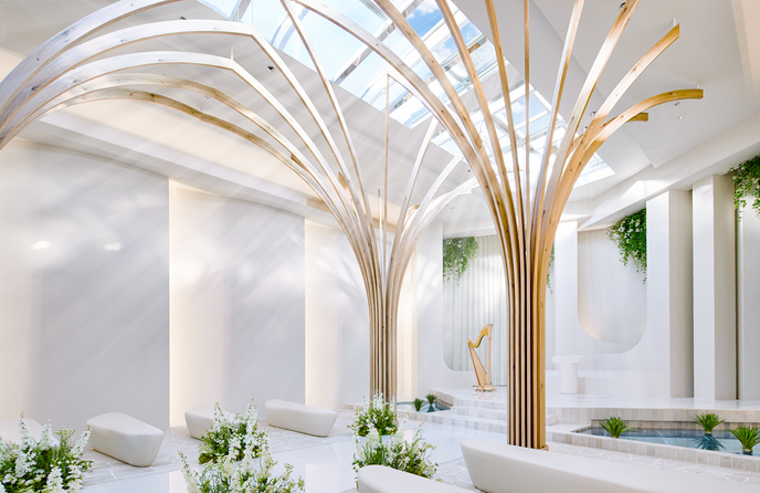 【全天候型】天井高6メートルの「真っ白いキャンバス」のようなチャペル