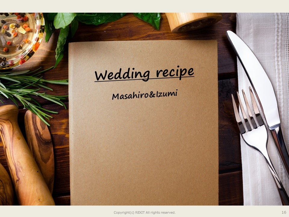 Wedding recipe
