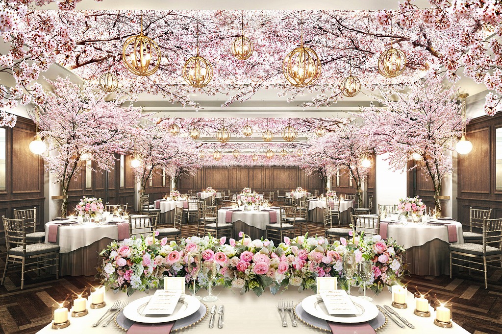 横浜迎賓館の桜の装飾